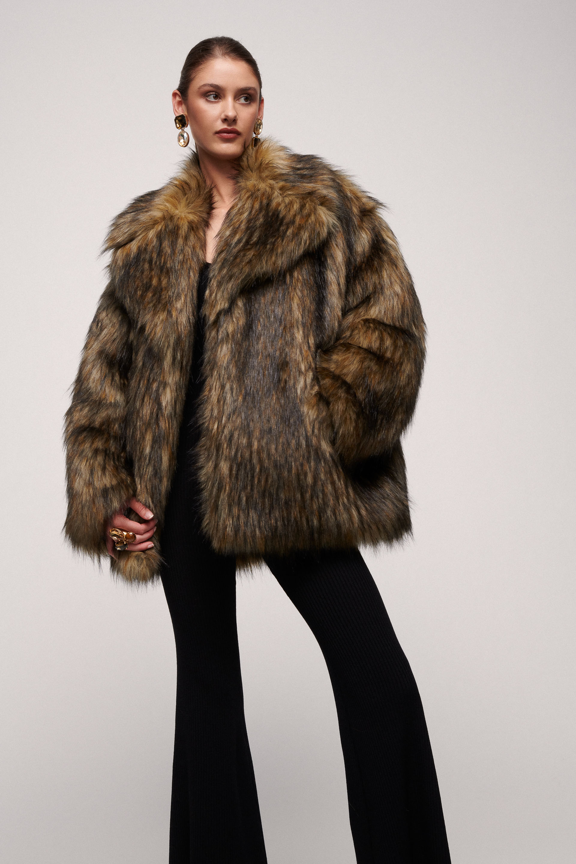 Spoletta - Faux fur coat - Fashion Show | Luisa Spagnoli